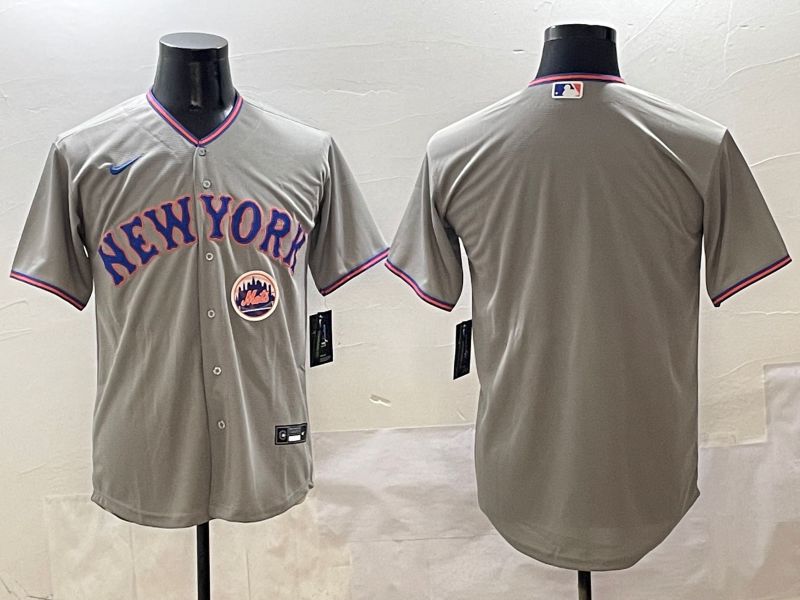Men New York Mets Blank Grey Second generation 2025 Nike MLB Jersey style 3
